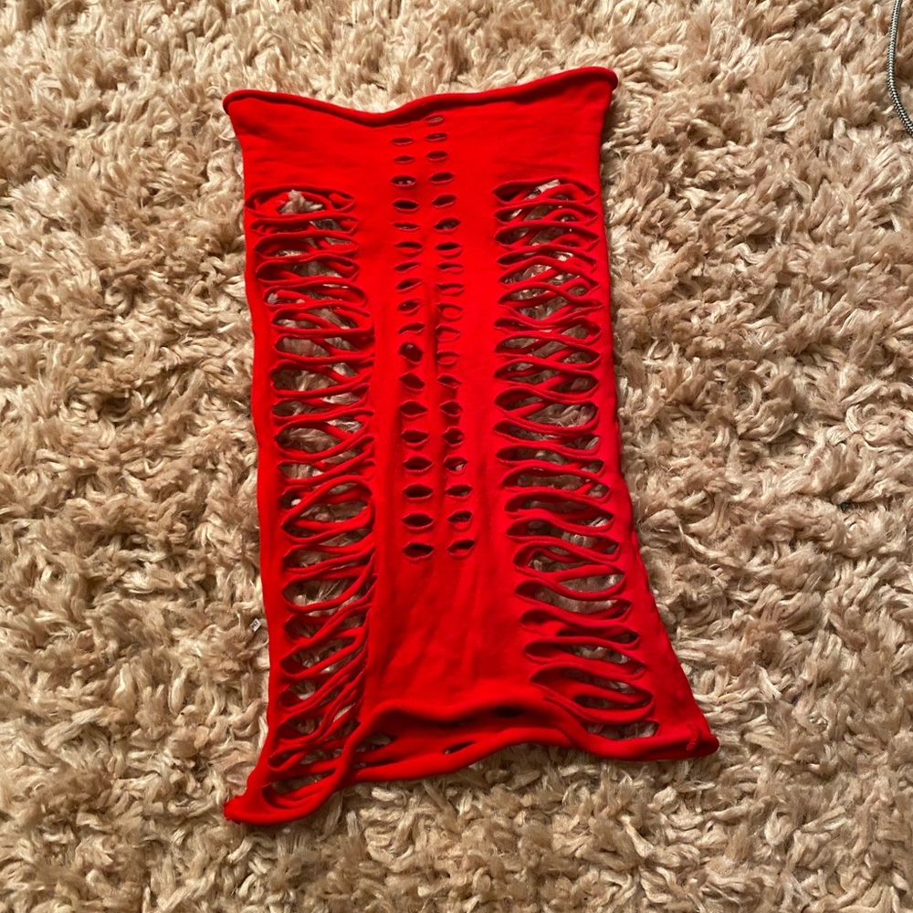 Red Fishnet Dress